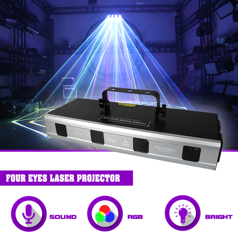 Audio Music Dj - Sunart 4W Proiettore laser a 4