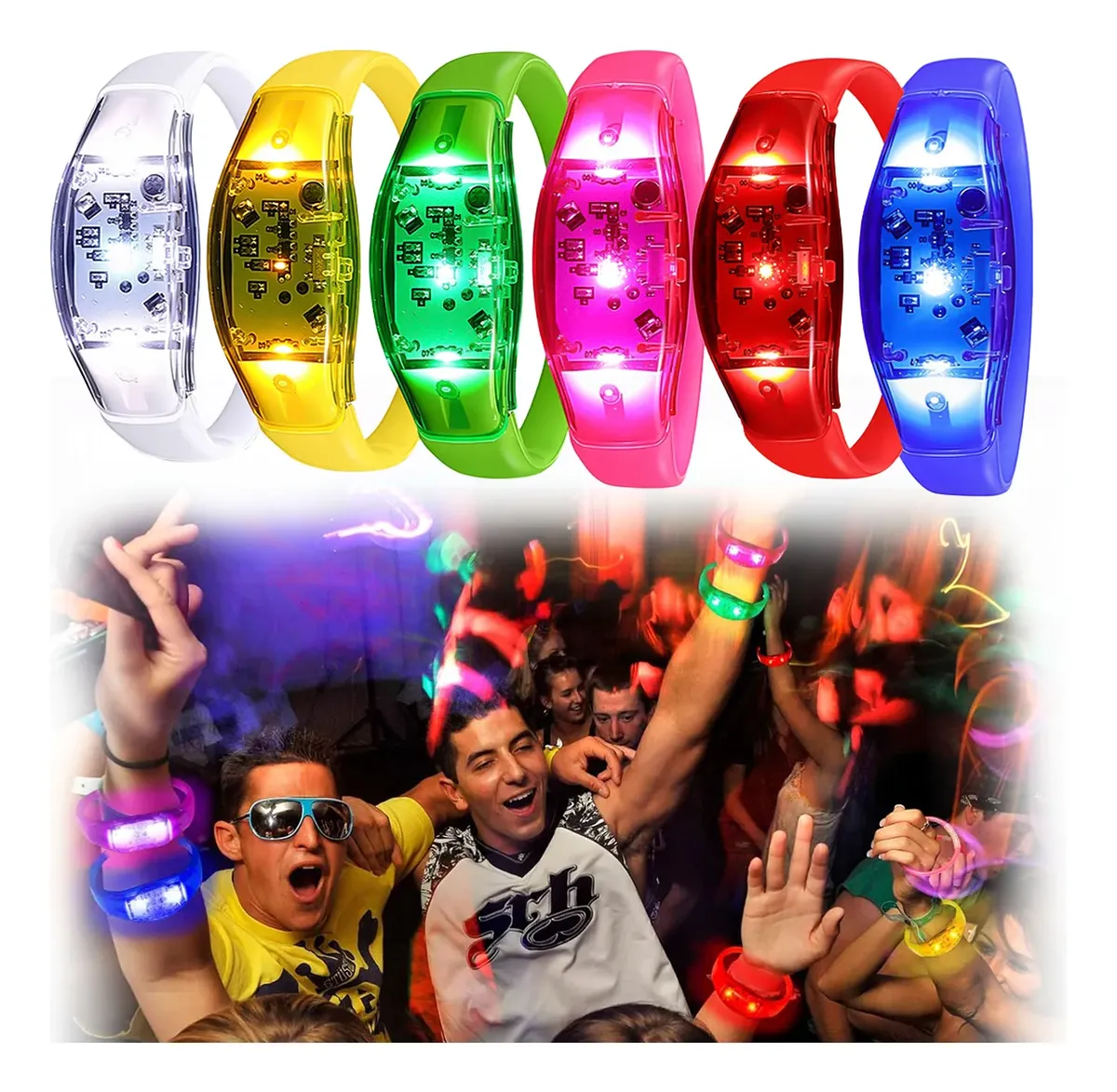 6 Braccialetti LED Attivati da - Audio Music Dj recensione e prezzo